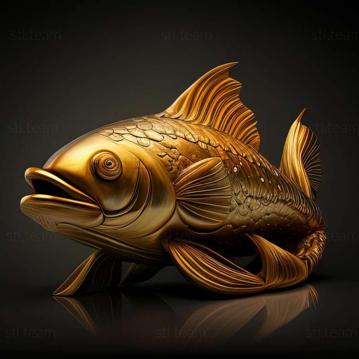 3D model Golden hazelnut fish (STL)